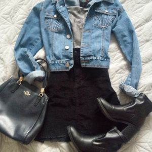 Large Black and white body suit